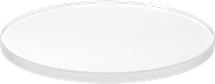 Şeffaf Çizilmeye ve UV Işınlarına Dayanıklı Döküm Akrilik Disk, 1/4" Uzunluk, 5" Çap