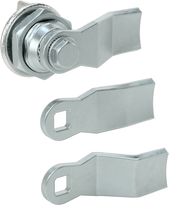 Yıkanabilir Kam Mandalı, 1/8" Kalınlıkta Kanatlı Tutamak ile, Krom Kaplama, 3/16" Maksimum Kalınlık için