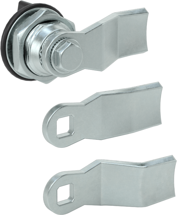 Yıkanabilir Kam Mandalı, 1/8" Kalınlıkta Kanatlı Tutamak, Toz Kaplamalı, 3/16" Maksimum Kalınlık için