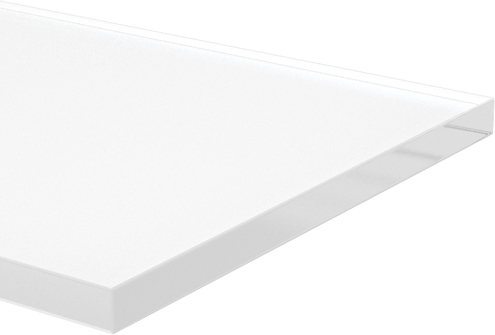 Şeffaf Çizilmeye ve UV'ye Dayanıklı Döküm Akrilik Çubuk, 2“ Genişlik x 1/8” Kalınlık