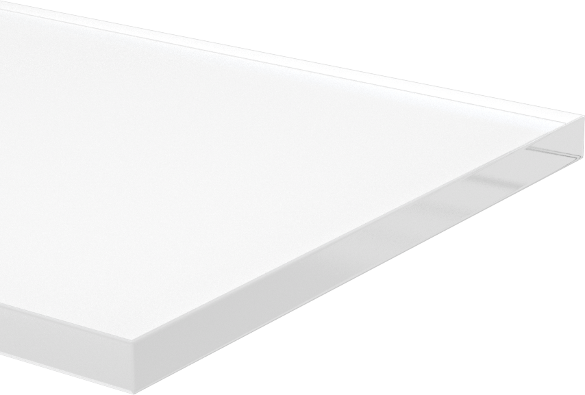 Şeffaf Çizilmeye ve UV'ye Dayanıklı Döküm Akrilik Çubuk, 4“ Genişlik x 1/4” Kalınlık