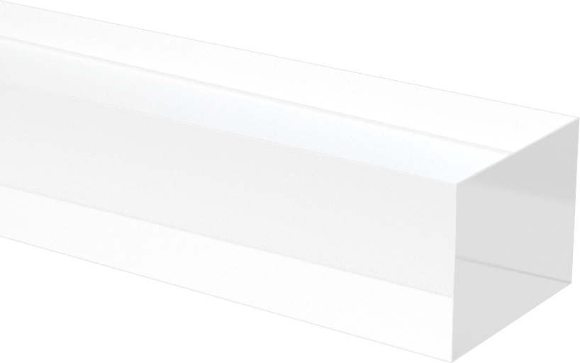 Şeffaf Çizilmeye ve UV'ye Dayanıklı Döküm Akrilik Çubuk, 1“ Genişlik x 3/4” Kalınlık