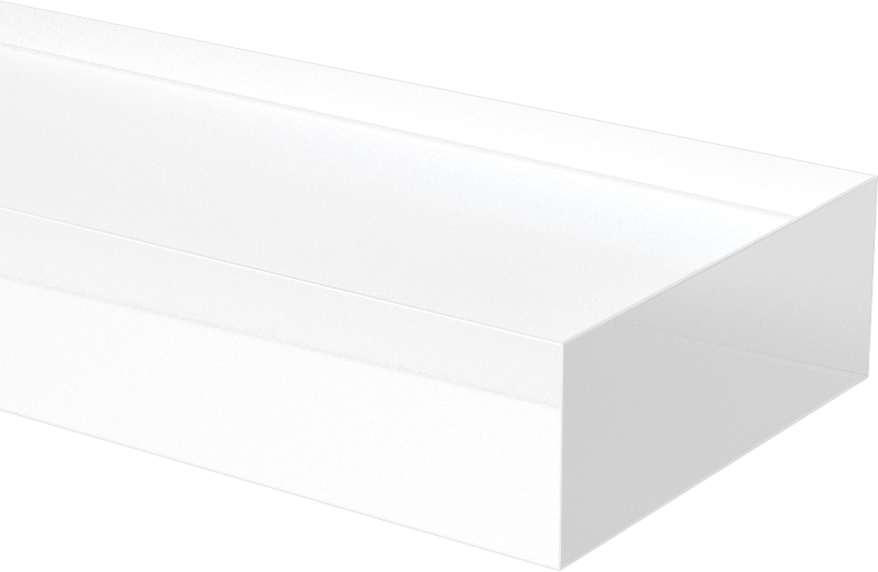 Şeffaf Çizilmeye ve UV'ye Dayanıklı Döküm Akrilik Çubuk, 2“ Genişlik x 3/4” Kalınlık