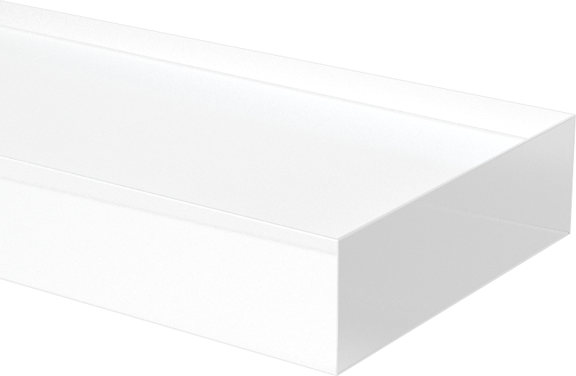 Şeffaf Çizilmeye ve UV'ye Dayanıklı Döküm Akrilik Çubuk, 2-1/2“ Genişlik x 3/4” Kalınlık