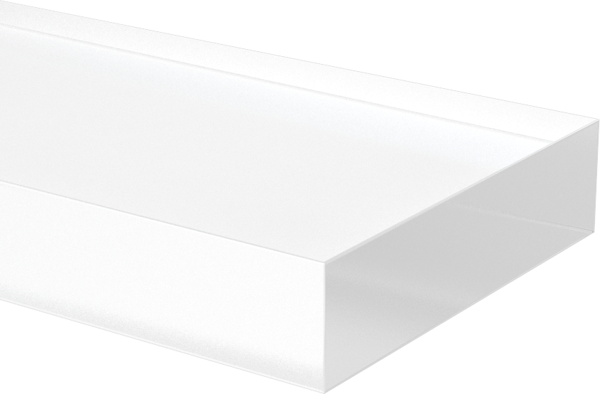 Şeffaf Çizilmeye ve UV'ye Dayanıklı Döküm Akrilik Çubuk, 3“ Genişlik x 3/4” Kalınlık