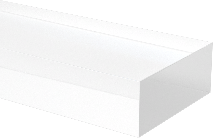 Şeffaf Çizilmeye ve UV'ye Dayanıklı Döküm Akrilik Çubuk, 2-1/2“ Genişlik x 1” Kalınlık
