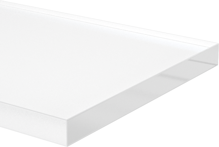 Şeffaf Çizilmeye ve UV'ye Dayanıklı Döküm Akrilik Çubuk, 2“ Genişlik x 3/16” Kalınlık