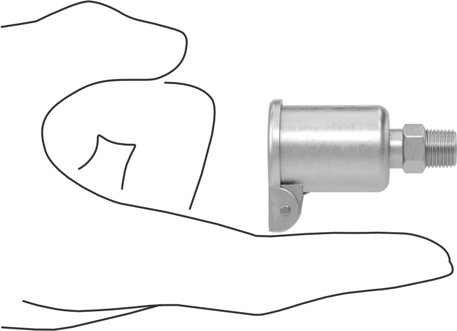 Straight Oil Cup, 1/8 NPT Male Outlet, 5/16 FL oz Capacity 