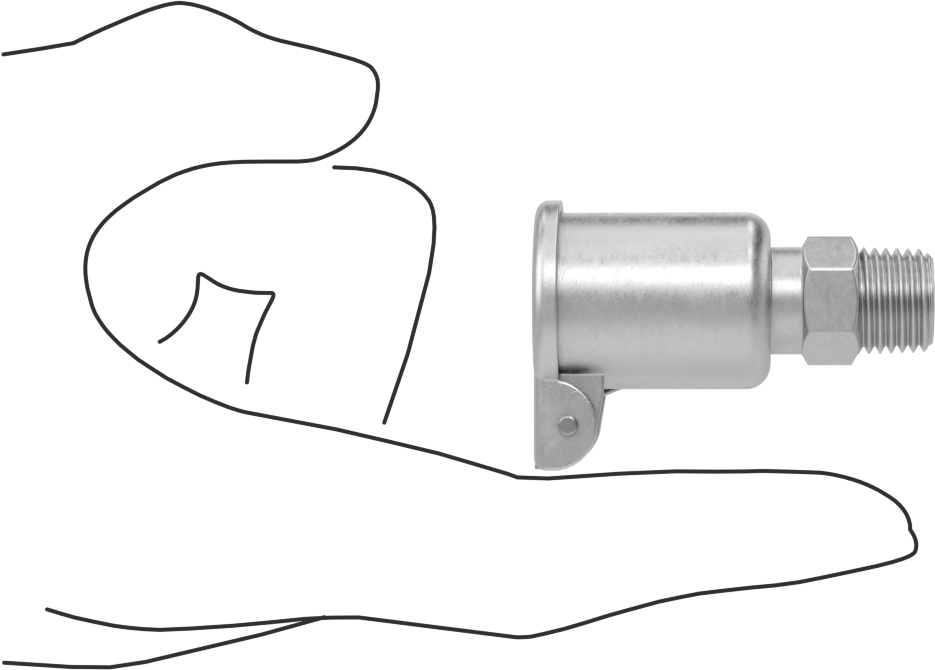 Straight Oil Cup, 1/4 NPT Male Outlet, 5/16 FL oz Capacity 