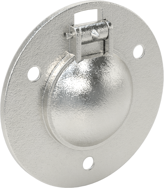 Montaj Plakalı Gömme Katlanır Çekme Kolu, Oval Tutamak, Pirinç, 3/4 inç Genişlikte Sap, 1-1/16" Çıkıntı