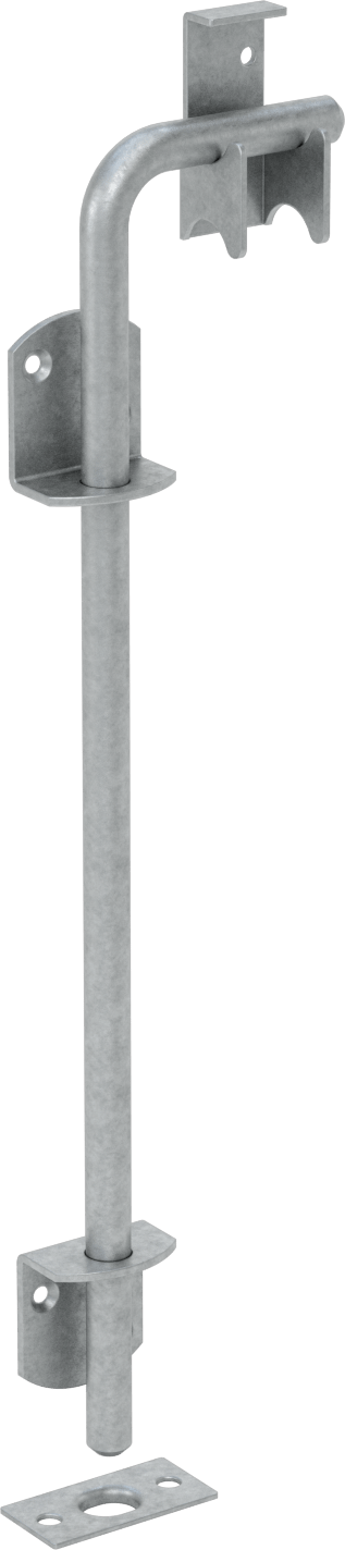 Uzun Uçlu Kayar Cıvata Mandalı, Çinko Kaplı Çelik, 18“ Yüksek x 2” Geniş