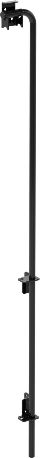 Uzun Uçlu Kayar Cıvata Mandalı, Toz Boyalı 304 Paslanmaz Çelik, 46“ Yükseklik x 2” Genişlik, Siyah