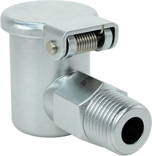 90 Degree Elbow Oil Cup, 1/8 NPT Male Outlet, 1/8 FL oz Capacity 