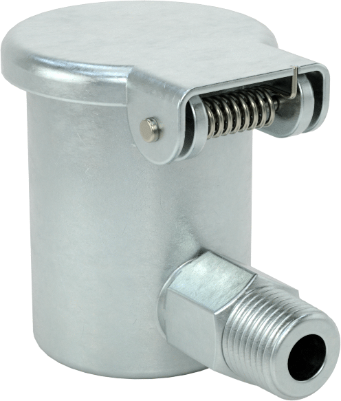 90 Degree Elbow Oil Cup, 1/8 NPT Male Outlet, 1/2 FL oz Capacity 