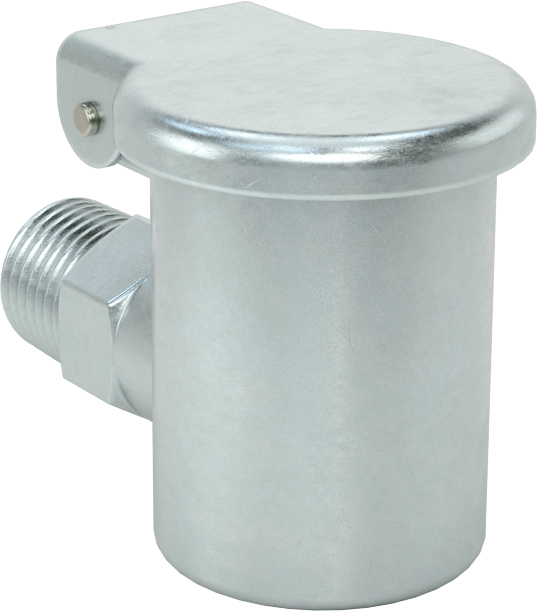 90 Degree Elbow Oil Cup, 1/4 NPT Male Outlet, 1/2 FL oz Capacity 