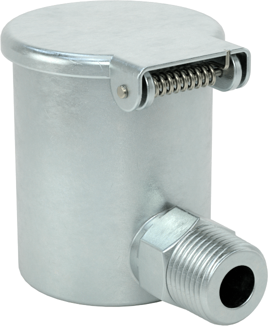 90 Degree Elbow Oil Cup, 3/8 NPT Male Outlet, 1-7/8 FL oz Capacity 