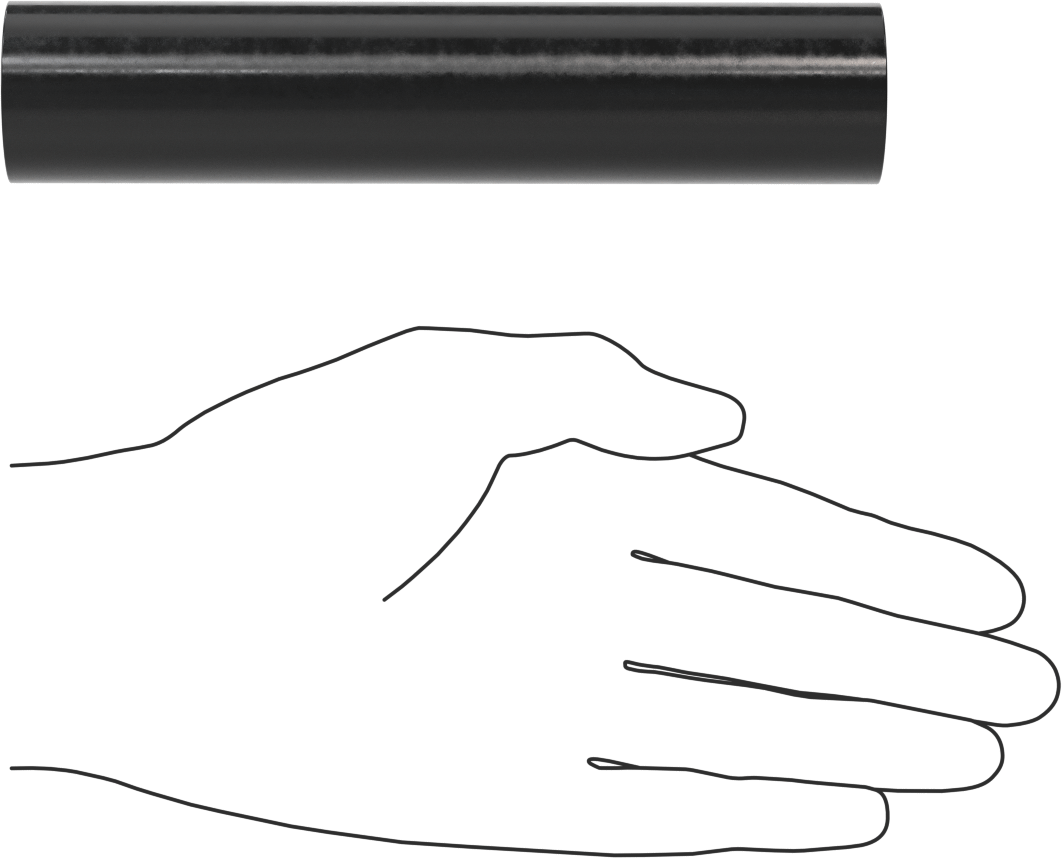 Hava Koşullarına Dayanıklı EPDM Kauçuk Çubuk, 6 inç Uzunluk, 1-1/4" Çap