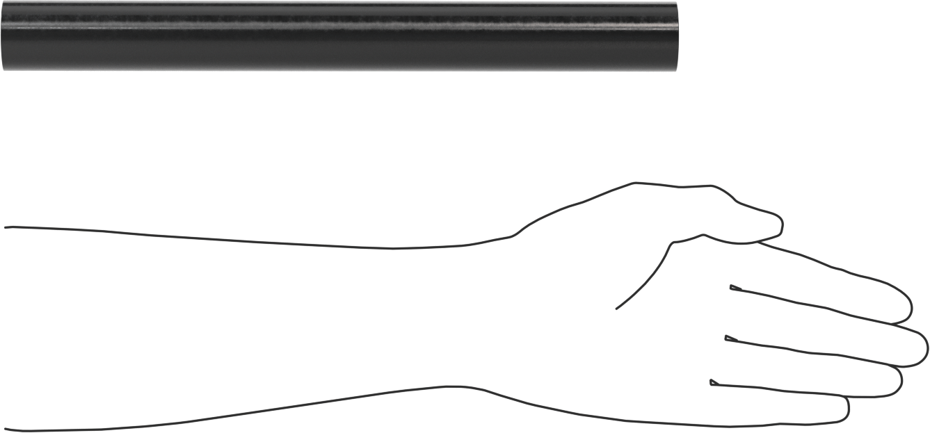 Hava Koşullarına Dayanıklı EPDM Kauçuk Çubuk, 12" Uzunluk, 1-1/4" Çap