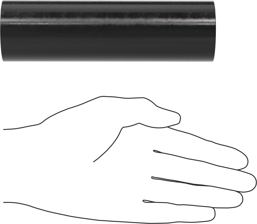 Hava Koşullarına Dayanıklı EPDM Kauçuk Çubuk, 6 inç Uzunluk, 1-3/4" Çap