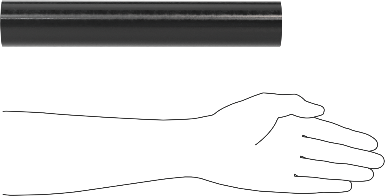 Hava Koşullarına Dayanıklı EPDM Kauçuk Çubuk, 12" Uzunluk, 2 inç Çap