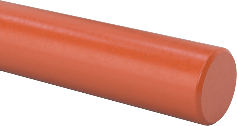 Yüksek Sıcaklık Silikon Kauçuk Çubuk, Kırmızı, 1-1/4" Çap