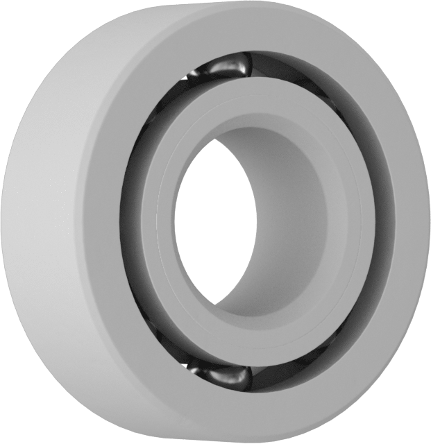 Rulman, Kuru Çalışma, Açık, Numara R6A, PEEK, 3/8" Mil Çapı