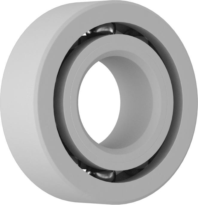 Rulman, Kuru Çalışma, Açık, Numara R10B, PEEK, 5/8" Mil Çapı için