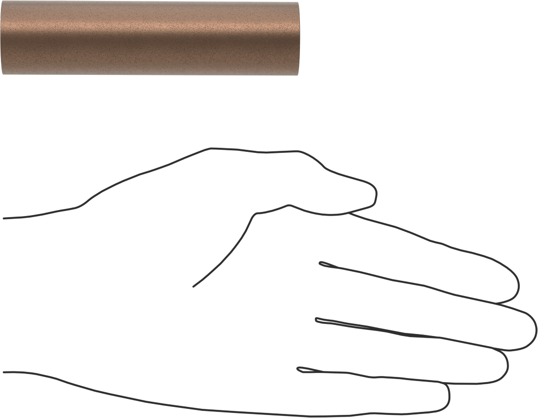 Yüksek Sıcaklık Grafit Dolgulu 841 Yatak Bronzu Tüp, 1/4" Duvar Kalınlığı, 1" OD