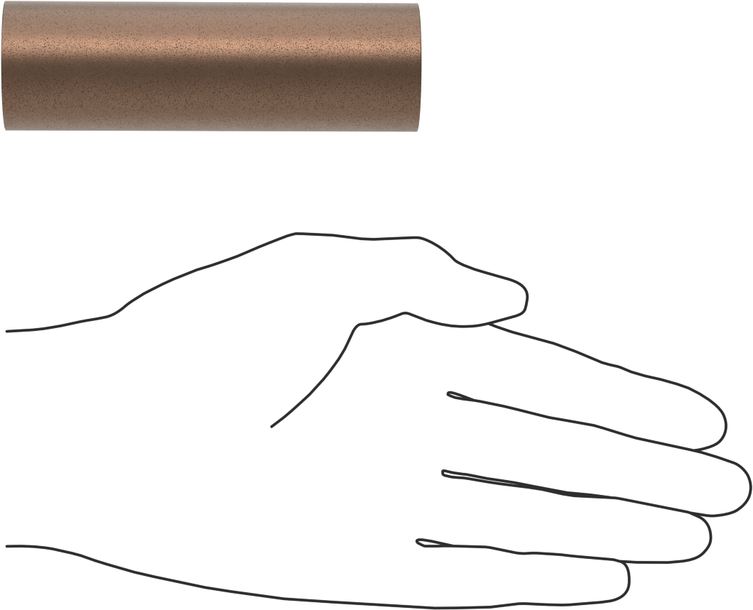 Yüksek Sıcaklık Grafit Dolgulu 841 Yatak Bronzu Tüp, 1/4" Duvar Kalınlığı, 1-1/4" OD