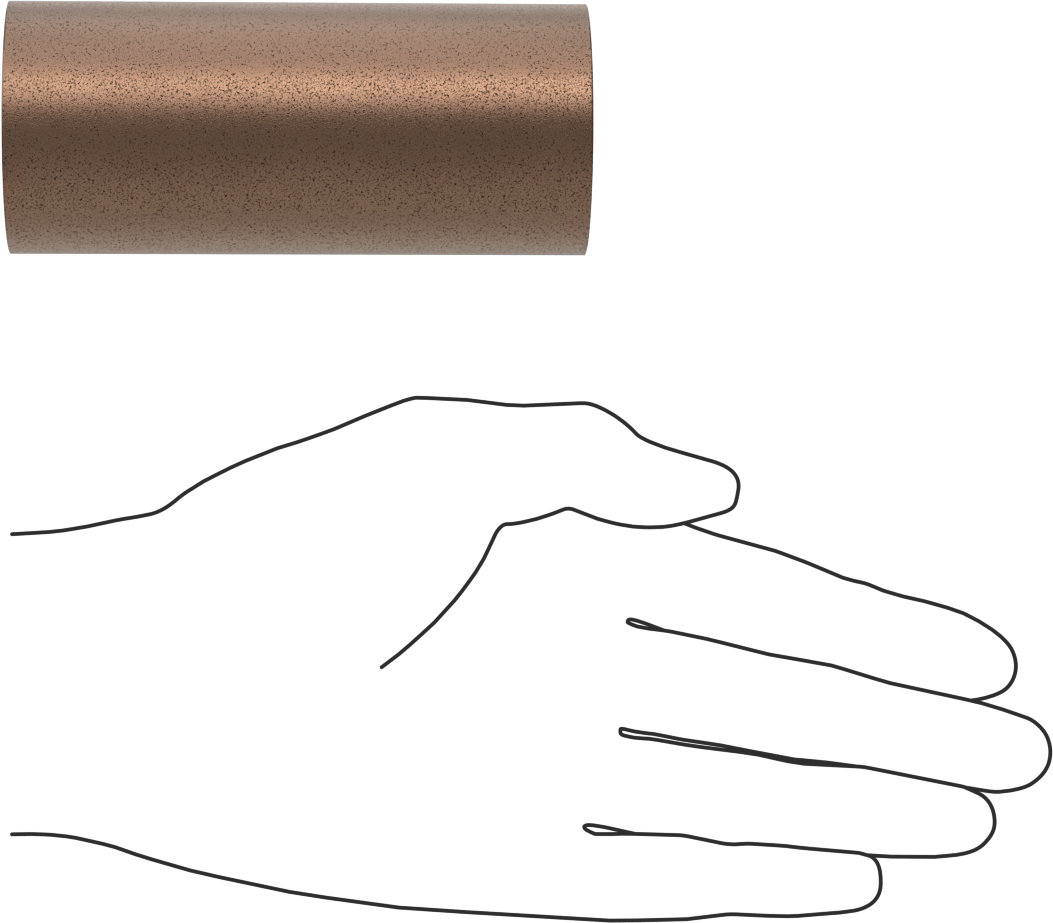 Yüksek Sıcaklık Grafit Dolgulu 841 Yatak Bronzu Tüp, 3/8" Duvar Kalınlığı, 1-3/4" OD