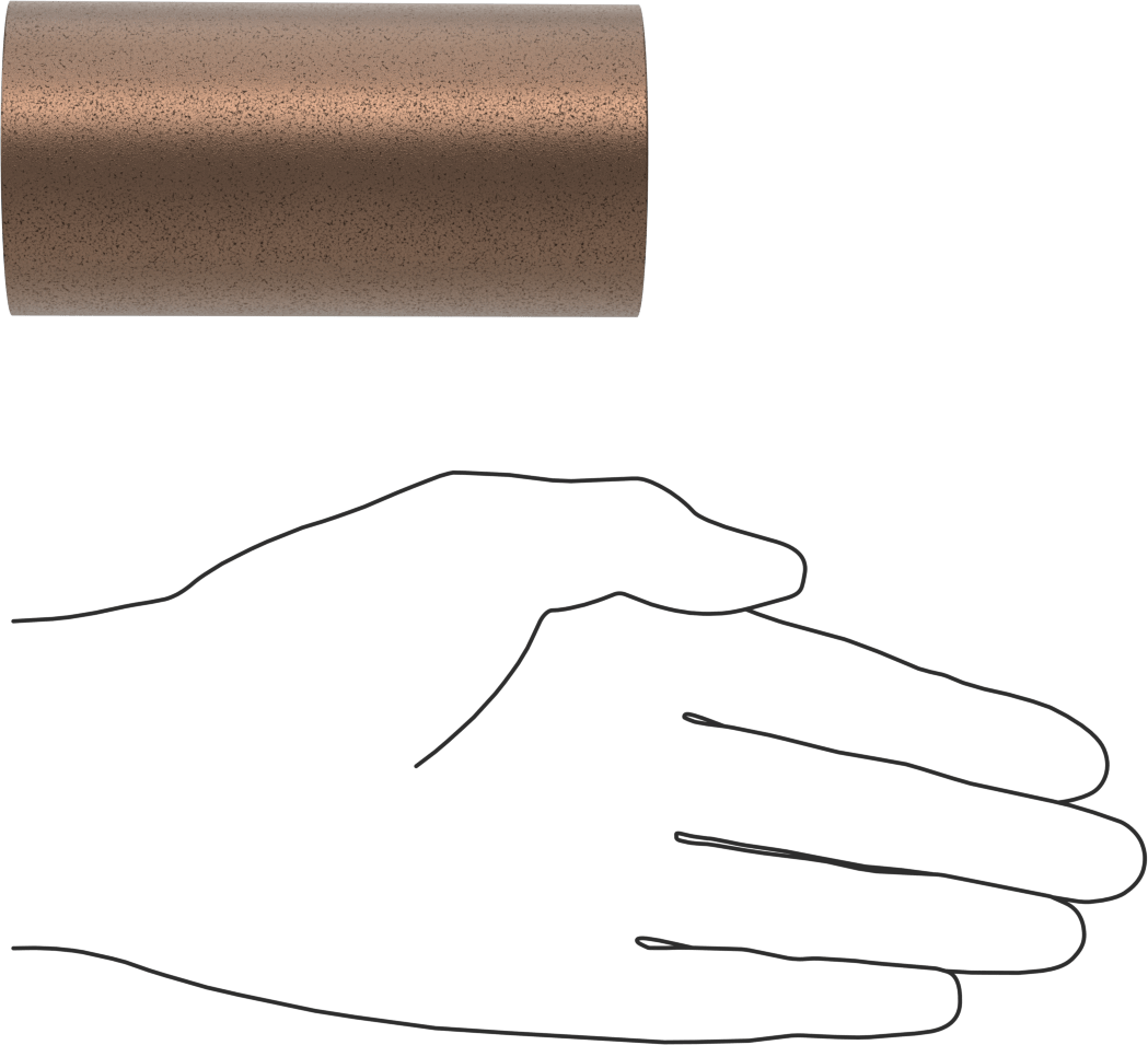 Yüksek Sıcaklık Grafit Dolgulu 841 Yatak Bronzu Tüp, 1/4" Duvar Kalınlığı, 2" OD