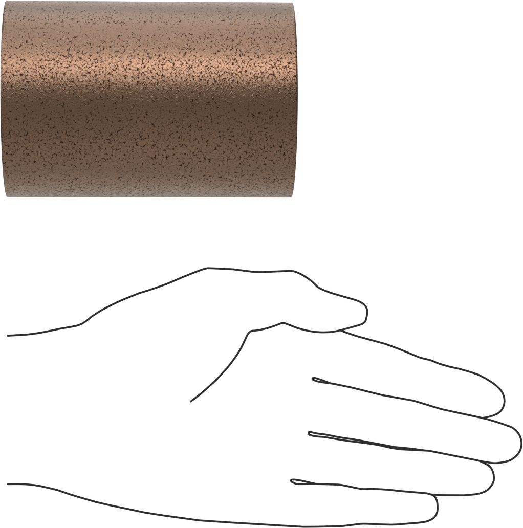 Yüksek Sıcaklık Grafit Dolgulu 841 Yatak Bronzu Tüp, 3/8" Duvar Kalınlığı, 2-3/4" OD