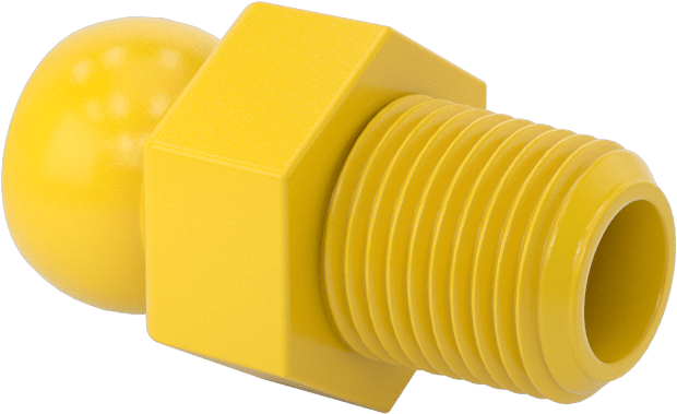 1/8 NPT x 1/4" Asit Dirençli Loc-Line Soğutma Suyu Hortumu için Erkek Besleme Konektörü
