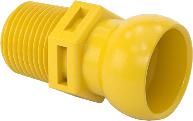 Erkek Besleme Konektörü, 3/8 NPT x 1/2" Asit Dirençli Loc-Line Soğutma Suyu Hortumu