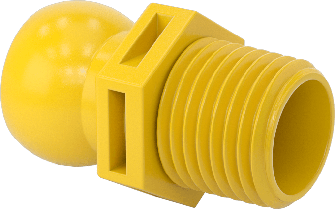 Erkek Besleme Konektörü, 1/2 NPT x 1/2" Asit Dirençli Loc-Line Soğutma Sıvısı Hortumu