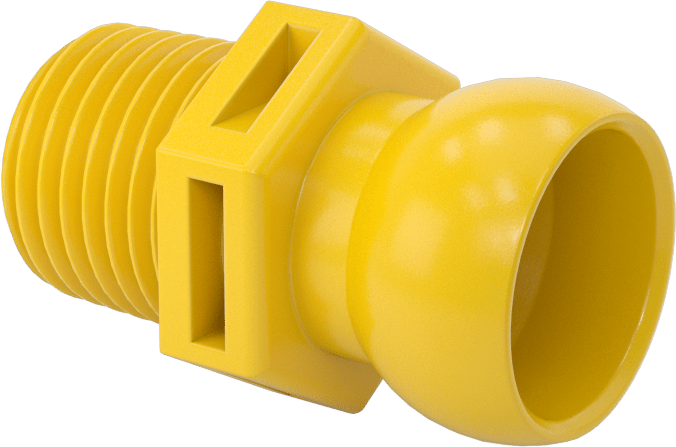 Erkek Besleme Konektörü, 1/2 NPT x 1/2" Asit Dirençli Loc-Line Soğutma Sıvısı Hortumu