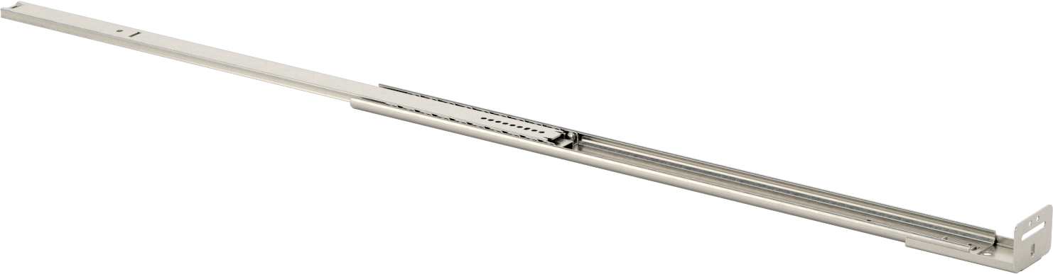 Yumuşak Açılımlı Taban Montajlı Çekmece Kılavuzları, 18-3/4" Kapalı Uzunluk