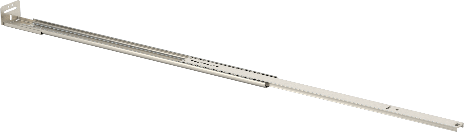 Yumuşak Açılımlı Taban Montajlı Çekmece Kılavuzları, 18-3/4" Kapalı Uzunluk