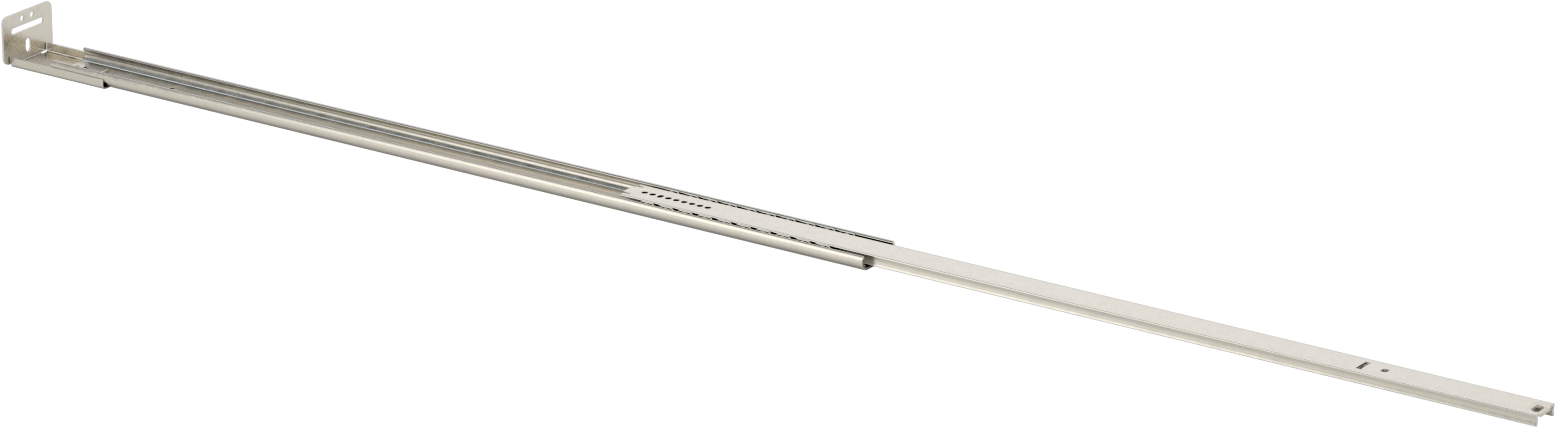 Yumuşak Açılımlı Taban Montajlı Çekmece Kılavuzları, 24-3/4" Kapalı Uzunluk