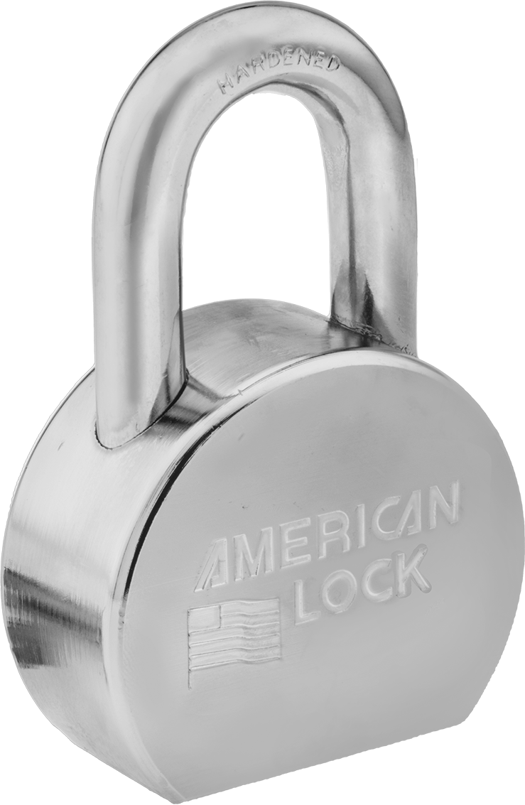 Katı Krom Kaplı Çelik Gövde Asma Kilidi, American Lock 700, 1-1/16" Dikey Kelepçe Boşluğu