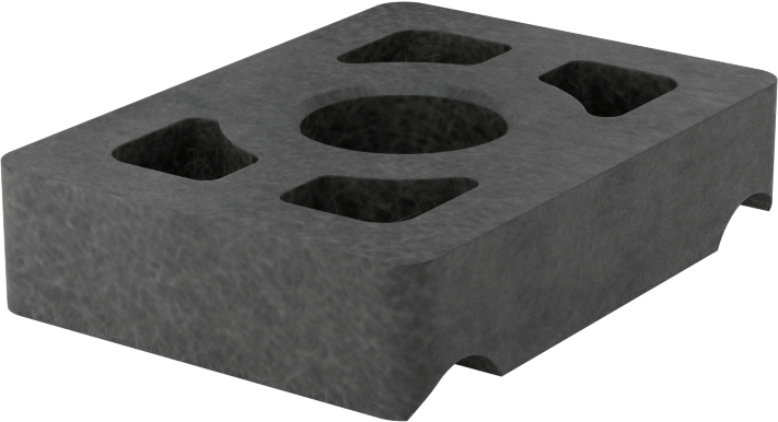Üstten Oturmalı Dikme Kanalı Pul, 1/2" Çaplı Çubuk için, Fiberglas
