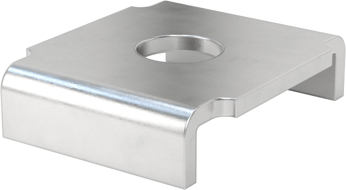 Üstten Oturmalı Dikme Kanalı Pul, 1/2" Çaplı Çubuk için, 304 Paslanmaz Çelik
