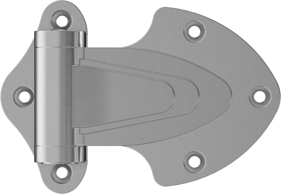 Dondurucu Kapı Kayışı Menteşesi, Krom Kaplı Çinko, 2-3/4“ x 3-3/8” Kapı Kanadı