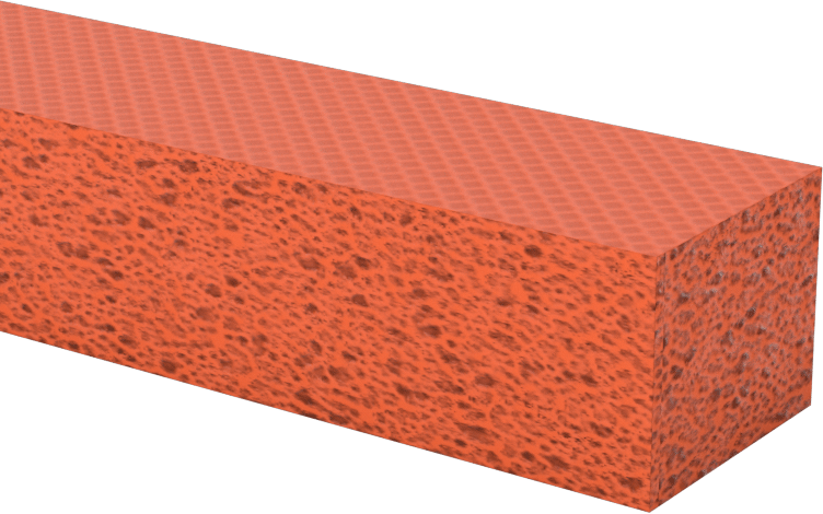 Hava Koşullarına Dayanıklı Yüksek Sıcaklık Silikon Köpük Şerit, 5/8" Genişlik, 1/2" Kalınlık, 3 Fit Uzunluk