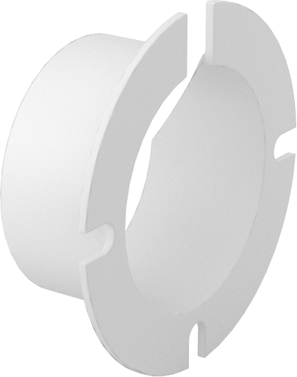 Kolay Kurulumlu Kuru Çalışan Flanşlı Kovanlı Rulman, 7/8" Mil Çapı için, 1/2" Uzunluk