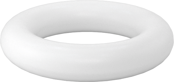 Yumuşak Viton® Floroelastomer O-Ring, FDA Uyumlu, 1/16 Kesirli Genişlik, Dash No. 009