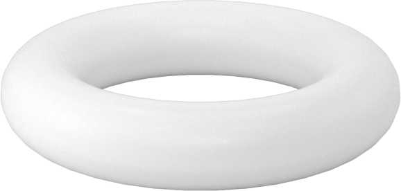 Yumuşak Viton® Floroelastomer O-Ring, FDA Uyumlu, 3/32 Kesirli Genişlik, Dash No. 109