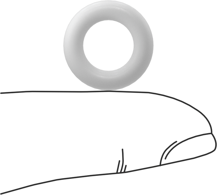 Yumuşak Viton® Floroelastomer O-Ring, FDA Uyumlu, 1/8 Kesirli Genişlik, Dash No. 204