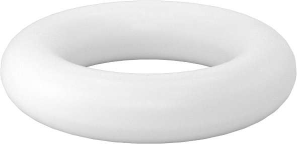Yumuşak Viton® Floroelastomer O-Ring, FDA Uyumlu, 1/8 Kesirli Genişlik, Dash No. 204