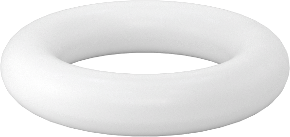 Yumuşak Viton® Floroelastomer O-Ring, FDA Uyumlu, 1/8 Kesirli Genişlik, Dash No. 205